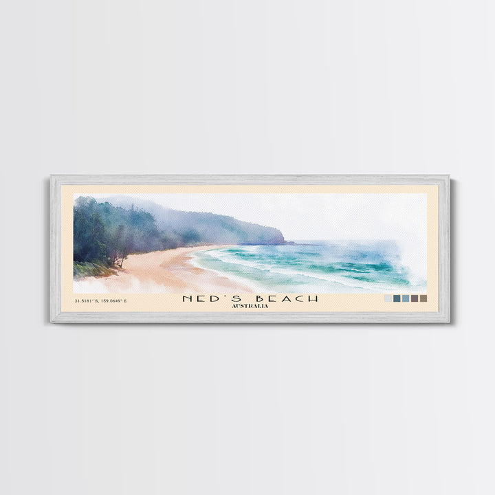 Ned's Beach, Australia Watercolor Print, Vacation Gift, Australia Wall Art, Vacation Wall Art, Vacatation Memories, Beach Decor, Beach Or Lakehouse Art