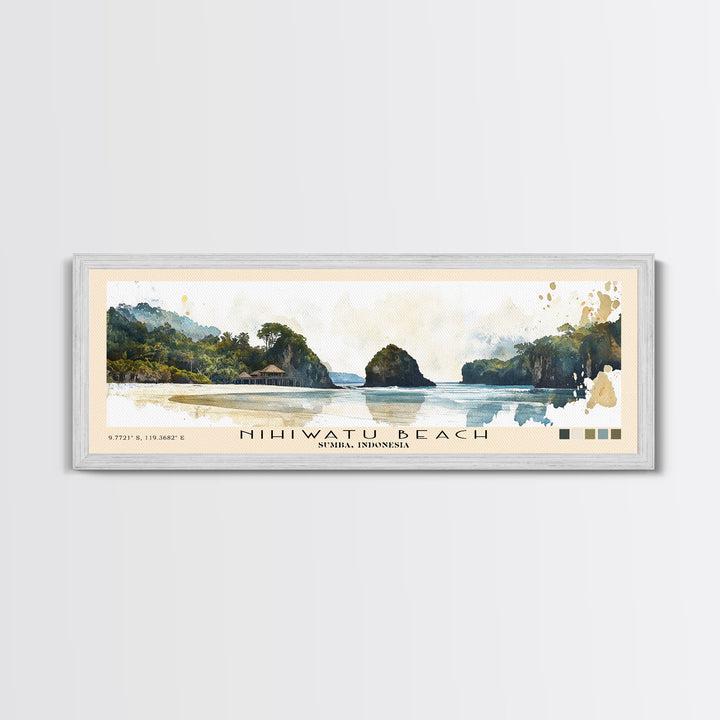 Nihiwatu Beach, Sumba, Indonesia Watercolor Print, Vacation Gift, Sumba, Indonesia Wall Art, Beach Painting, Beach Decor, Beach Or Lakehouse Art