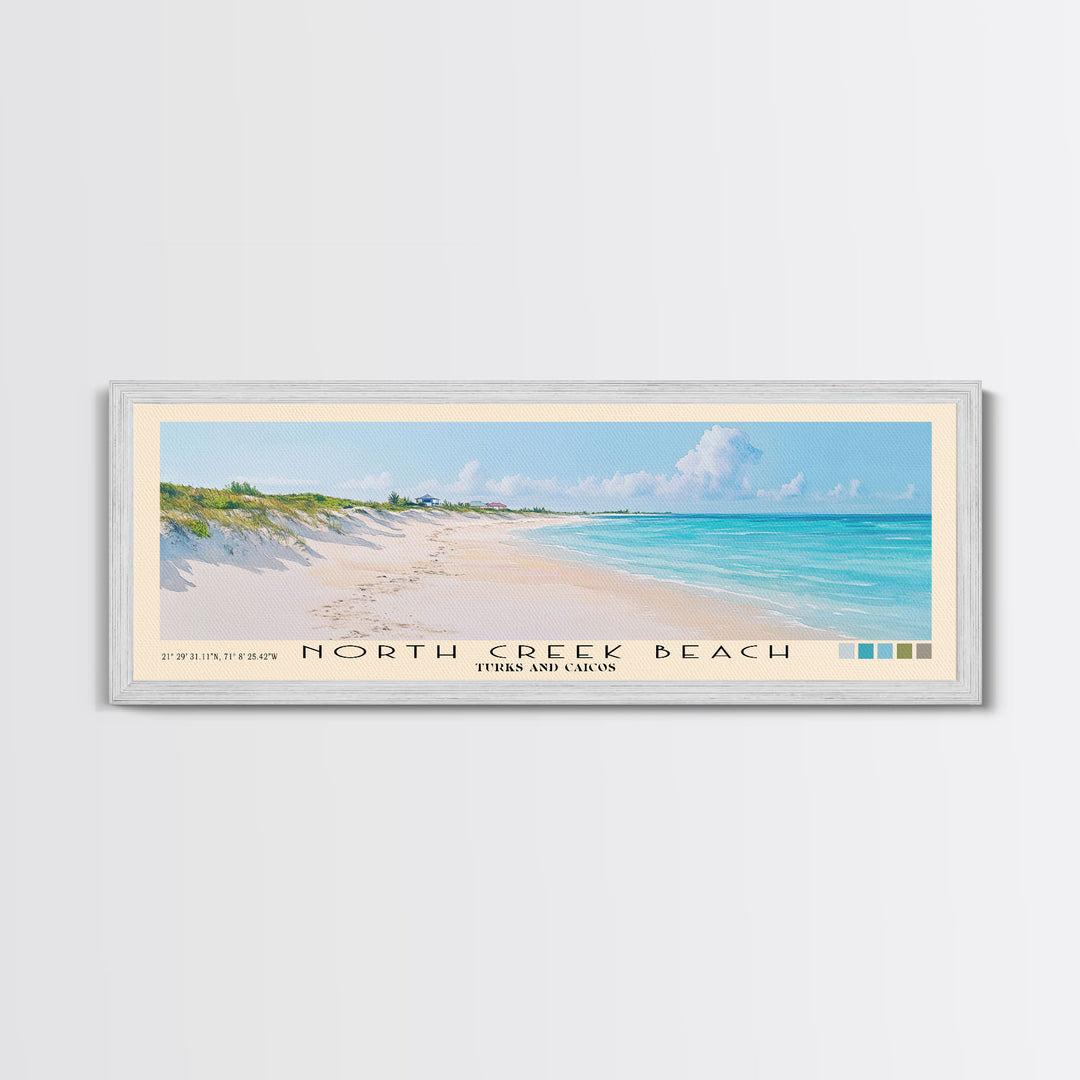 North Creek Beach, Turks and Caicos Watercolor Print, Vacation Gift, Turks and Caicos Wall Art, Beach Painting, Beach Decor, Beach Or Lakehouse Art