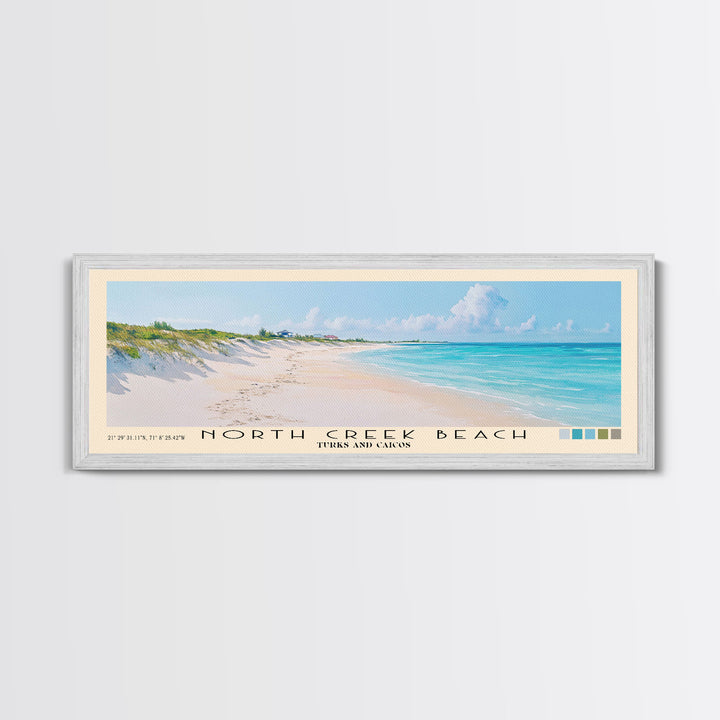 North Creek Beach, Turks and Caicos Watercolor Print, Vacation Gift, Turks and Caicos Wall Art, Beach Painting, Beach Decor, Beach Or Lakehouse Art
