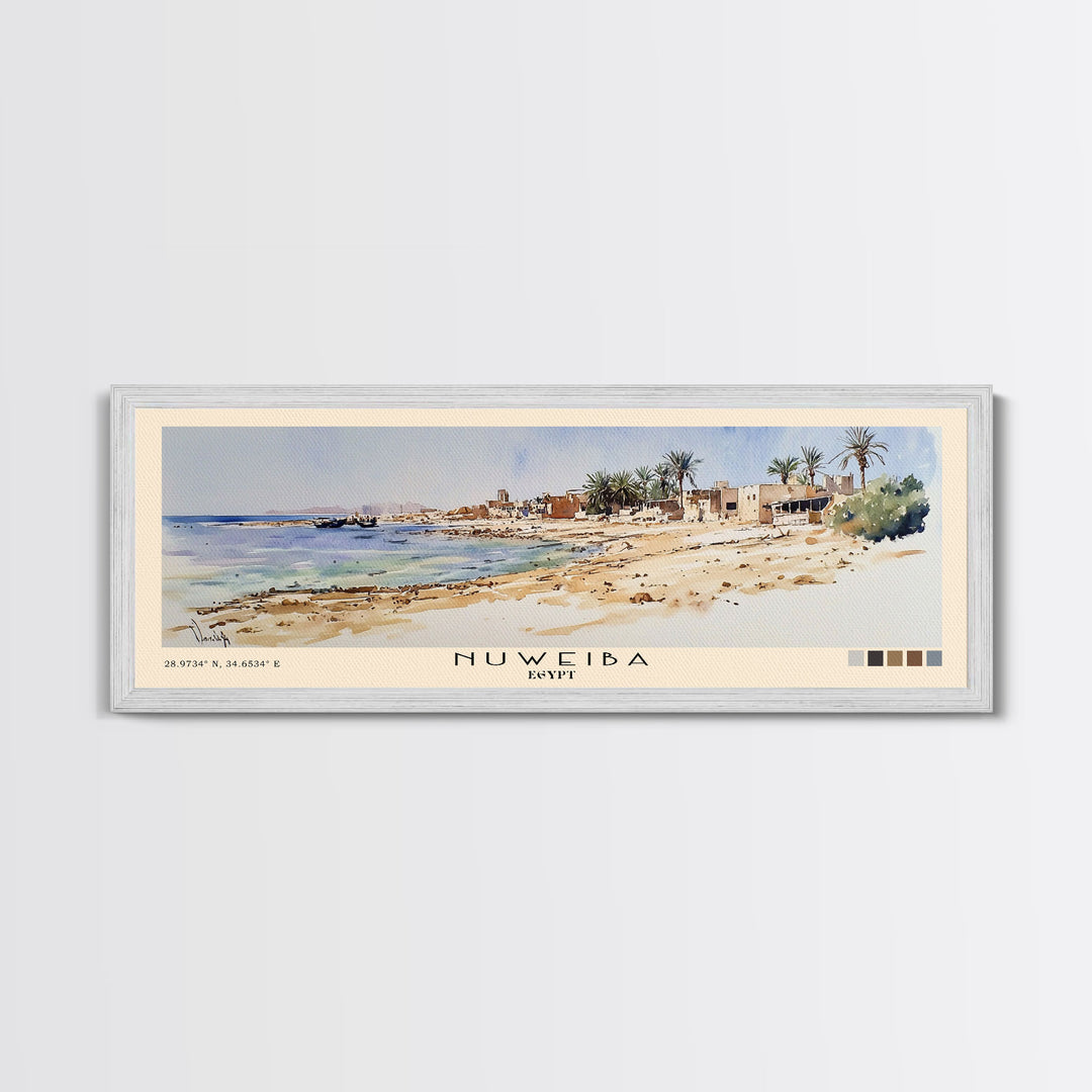 Nuweiba, Egypt Watercolor Print, Vacation Gift, Egypt Wall Art, Vacation Wall Art, Vacatation Memories, Beach Decor, Beach Or Lakehouse Art