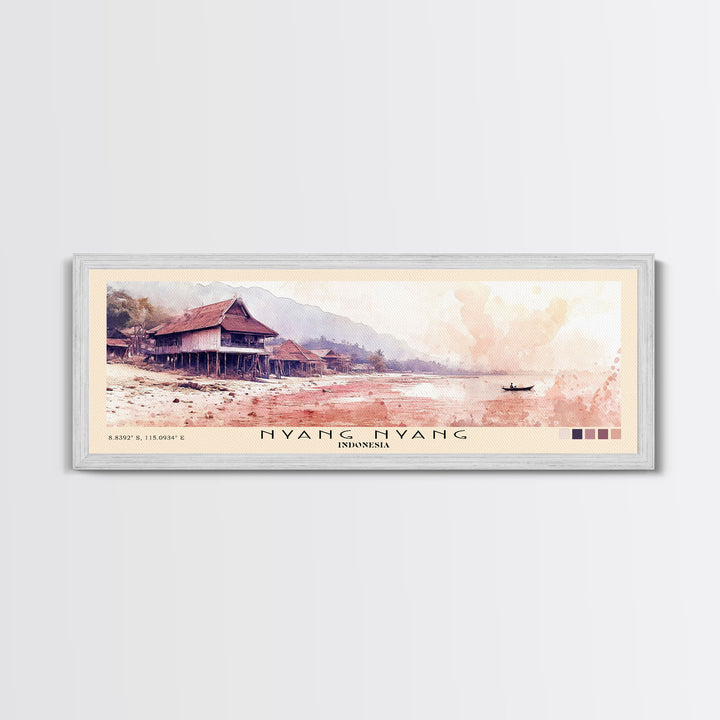 Nyang Nyang, Indonesia Watercolor Print, Vacation Gift, Indonesia Wall Art, Beach Painting, Beach Decor, Beach Or Lakehouse Art