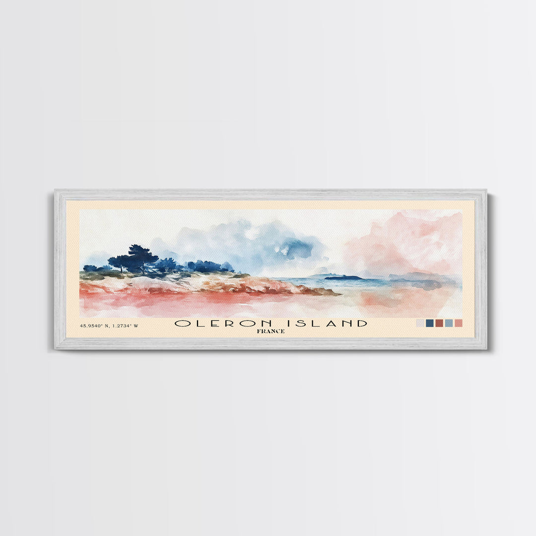 Oleron Island, France Watercolor Print, Vacation Gift, France Wall Art, Vacation Wall Art, Vacatation Memories, Beach Decor, Beach Or Lakehouse Art