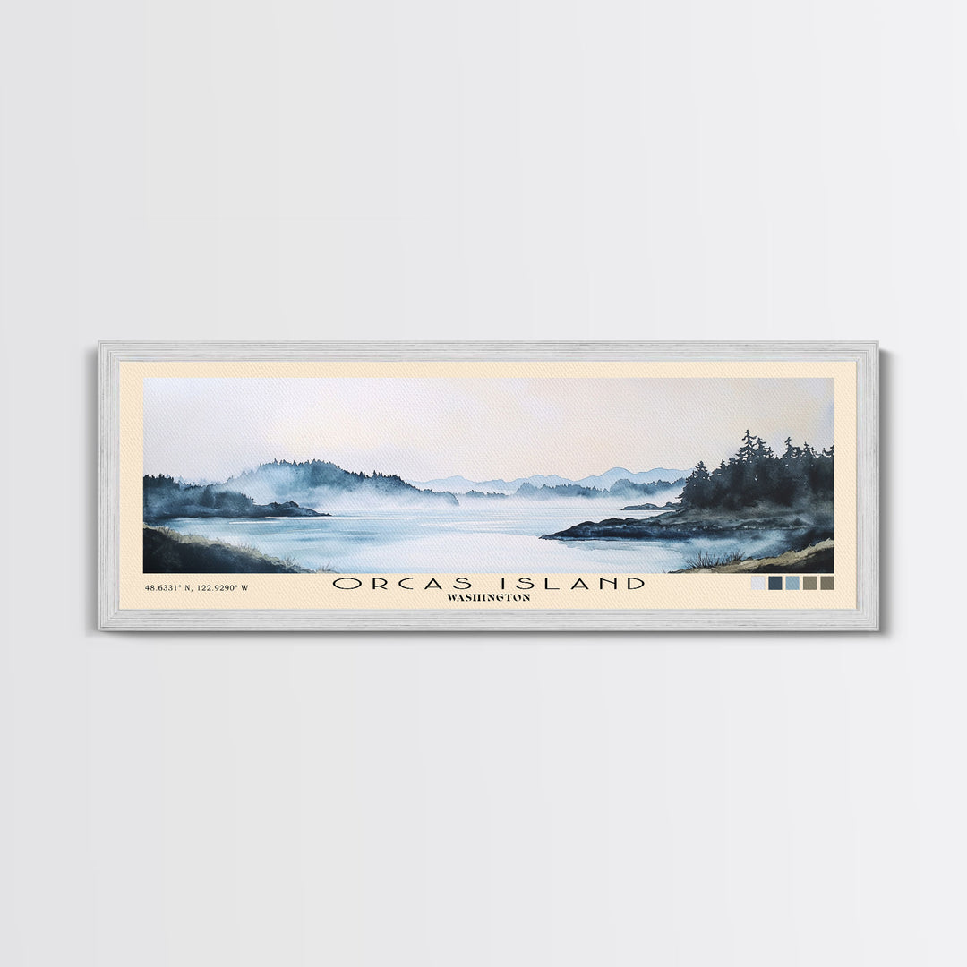 Orcas Island, Washington Watercolor Print, Vacation Gift, Washington Wall Art, Beach Painting, Beach Decor, Beach Or Lakehouse Art