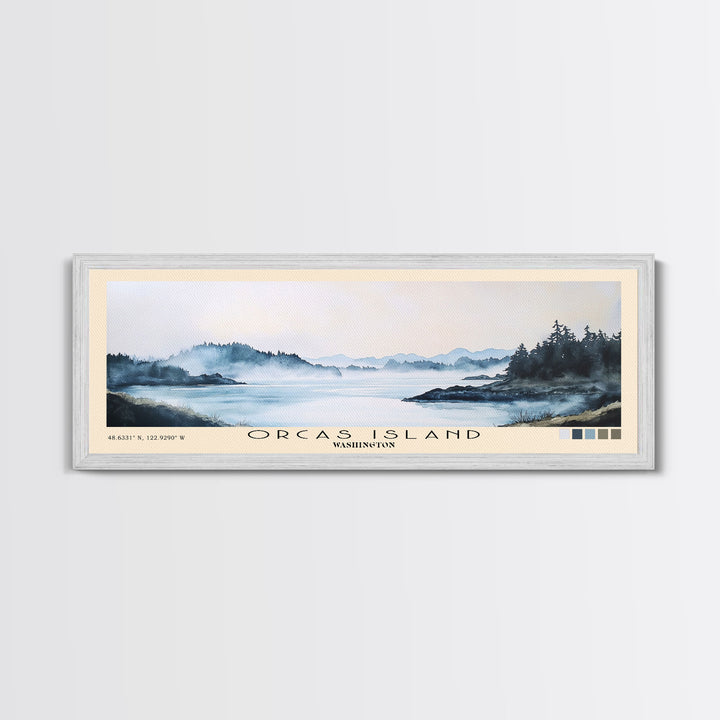 Orcas Island, Washington Watercolor Print, Vacation Gift, Washington Wall Art, Beach Painting, Beach Decor, Beach Or Lakehouse Art