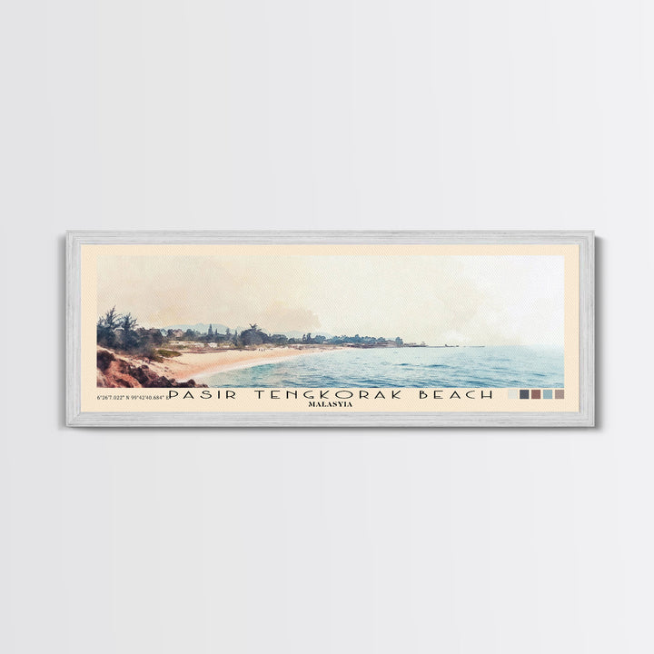 Pasir Tengkorak Beach, Malasyia Watercolor Print, Vacation Gift, Malasyia Wall Art, Vacation Wall Art, Vacatation Memories, Beach Decor, Beach Or Lakehouse Art