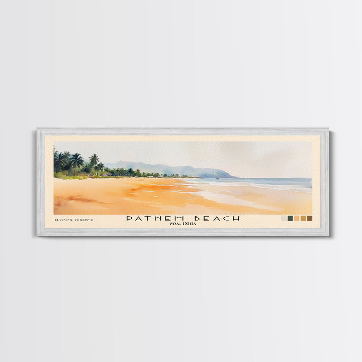 Patnem Beach, Goa, India Watercolor Print, Vacation Gift, Goa, India Wall Art, Vacation Wall Art, Vacatation Memories, Beach Decor, Beach Or Lakehouse Art