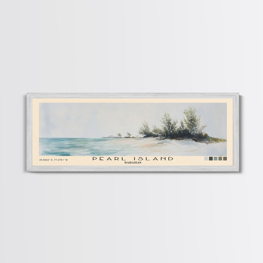 Pearl Island, Bahamas Watercolor Print, Vacation Gift, Bahamas Wall Art, Vacation Wall Art, Vacatation Memories, Beach Decor, Beach Or Lakehouse Art