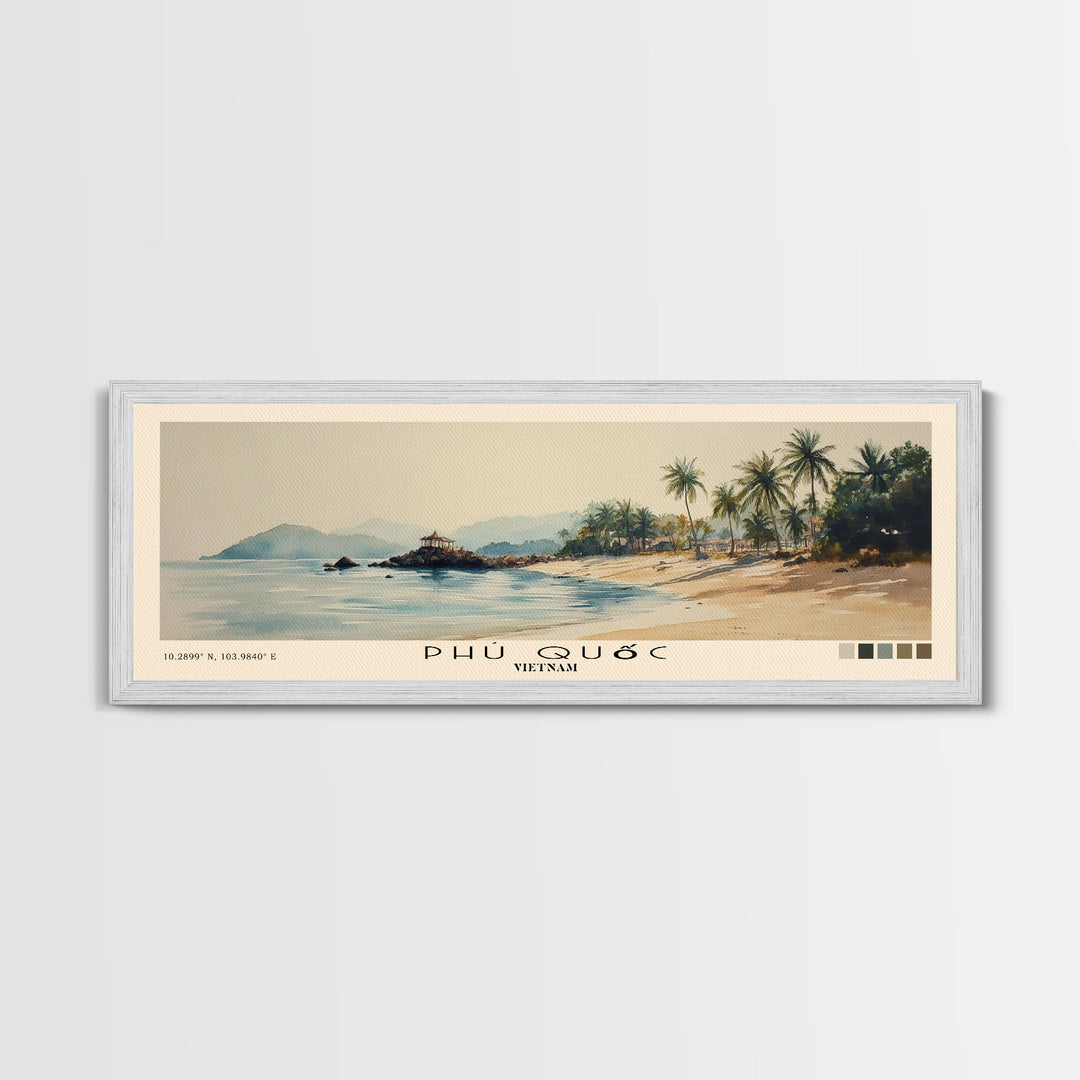 Phú Quốc, Vietnam Watercolor Print, Vacation Gift, Vietnam Wall Art, Vacation Wall Art, Vacatation Memories, Beach Decor, Beach Or Lakehouse Art