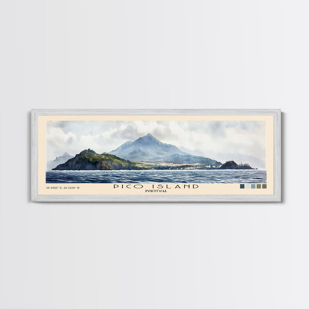 Pico Island, Portugal Watercolor Print, Vacation Gift, Portugal Wall Art, Beach Painting, Beach Decor, Beach Or Lakehouse Art