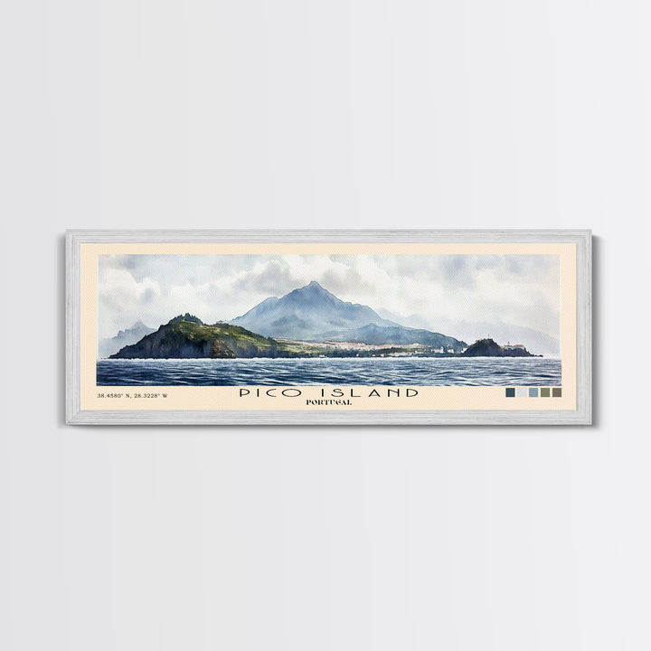 Pico Island, Portugal Watercolor Print, Vacation Gift, Portugal Wall Art, Beach Painting, Beach Decor, Beach Or Lakehouse Art