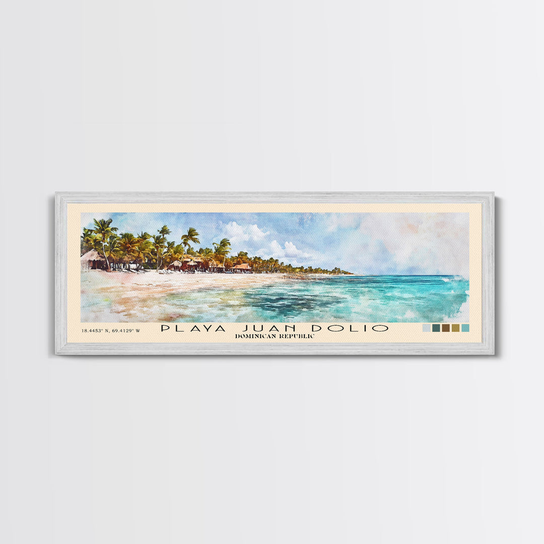 Playa Juan Dolio, Dominican Republic Watercolor Print, Vacation Gift, Dominican Republic Wall Art, Vacation Wall Art, Vacatation Memories, Beach Decor, Beach Or Lakehouse Art