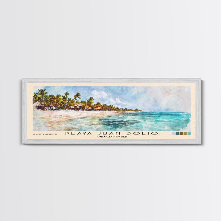 Playa Juan Dolio, Dominican Republic Watercolor Print, Vacation Gift, Dominican Republic Wall Art, Vacation Wall Art, Vacatation Memories, Beach Decor, Beach Or Lakehouse Art