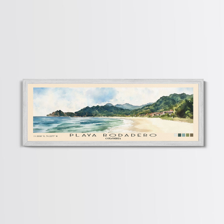 Playa Rodadero, Colombia Watercolor Print, Vacation Gift, Colombia Wall Art, Beach Painting, Beach Decor, Beach Or Lakehouse Art