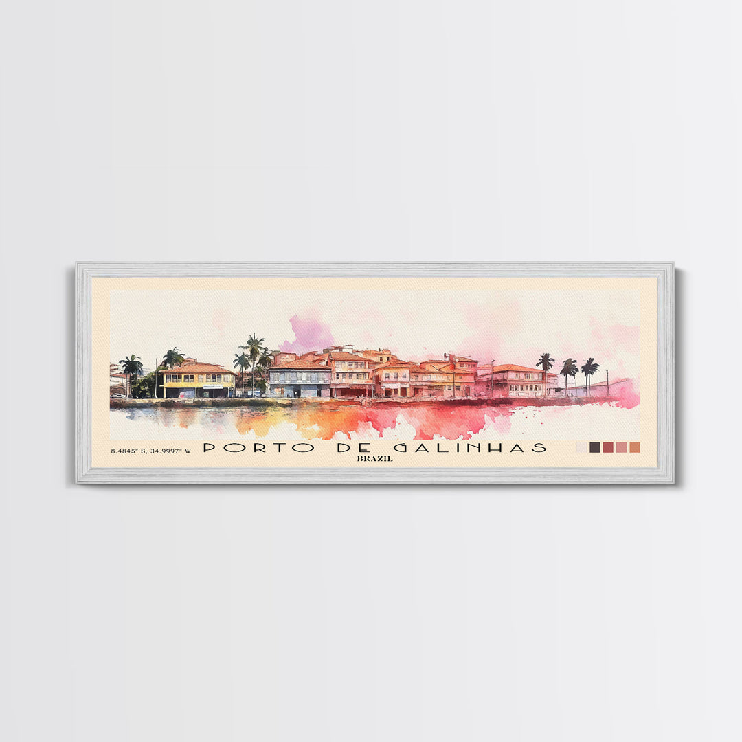 Porto de Galinhas, Brazil Watercolor Print, Vacation Gift, Brazil Wall Art, Vacation Wall Art, Vacatation Memories, Beach Decor, Beach Or Lakehouse Art