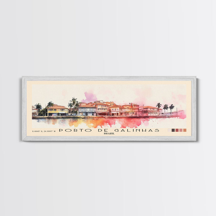 Porto de Galinhas, Brazil Watercolor Print, Vacation Gift, Brazil Wall Art, Vacation Wall Art, Vacatation Memories, Beach Decor, Beach Or Lakehouse Art