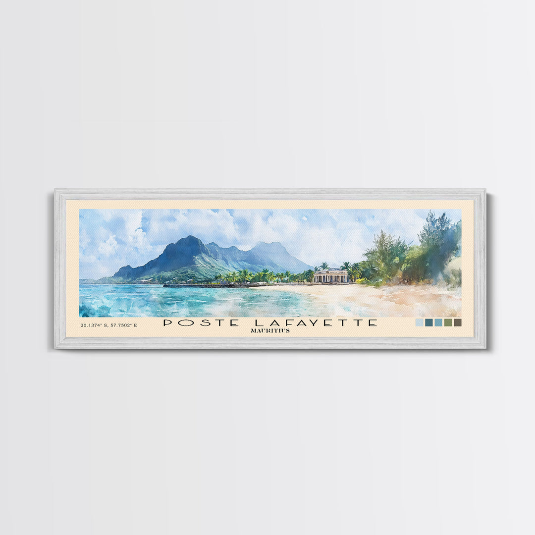 Poste Lafayette, Mauritius Watercolor Print, Vacation Gift, Mauritius Wall Art, Vacation Wall Art, Vacatation Memories, Beach Decor, Beach Or Lakehouse Art