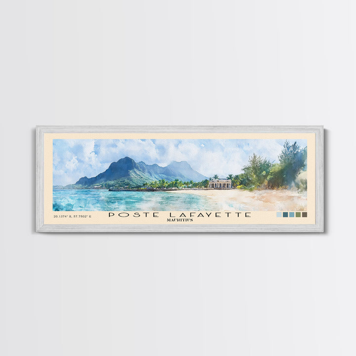 Poste Lafayette, Mauritius Watercolor Print, Vacation Gift, Mauritius Wall Art, Vacation Wall Art, Vacatation Memories, Beach Decor, Beach Or Lakehouse Art