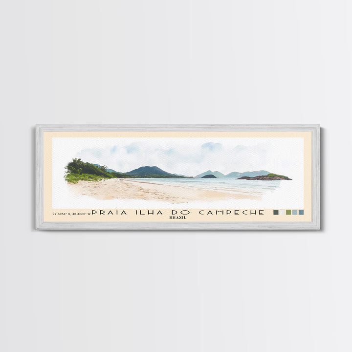 Praia Ilha do Campeche, Brazil Watercolor Print, Vacation Gift, Brazil Wall Art, Vacation Wall Art, Vacatation Memories, Beach Decor, Beach Or Lakehouse Art