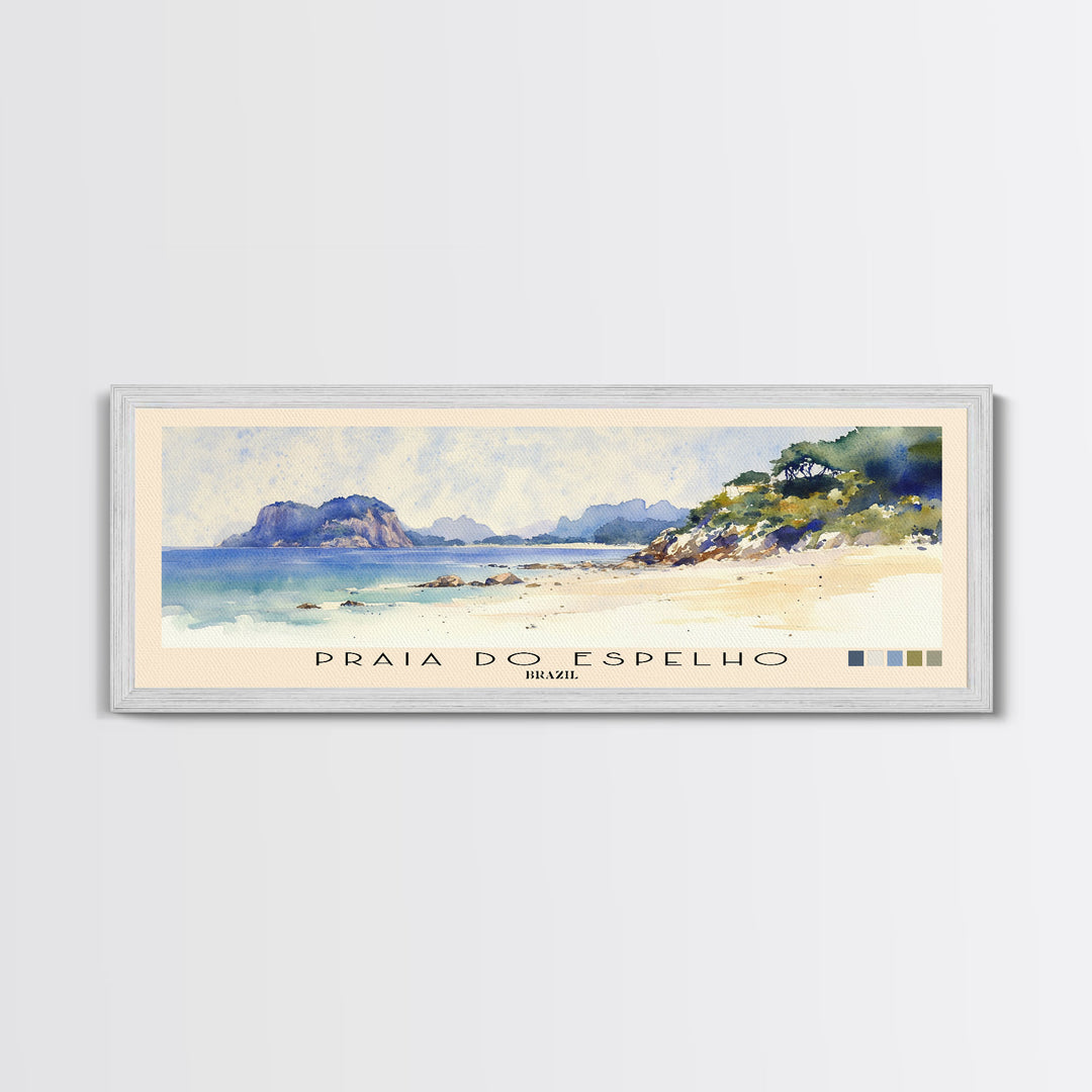 Praia do Espelho, Brazil Watercolor Print, Vacation Gift, Brazil Wall Art, Vacation Wall Art, Vacatation Memories, Beach Decor, Beach Or Lakehouse Art