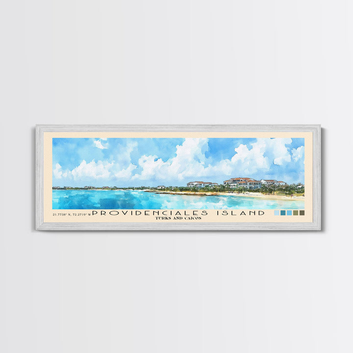 Providenciales Island, Turks and Caicos Watercolor Print, Vacation Gift, Turks and Caicos Wall Art, Vacation Wall Art, Vacatation Memories, Beach Decor, Beach Or Lakehouse Art