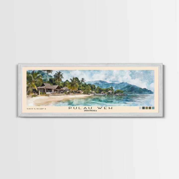 Pulau Weh, Indonesia Watercolor Print, Vacation Gift, Indonesia Wall Art, Vacation Wall Art, Vacatation Memories, Beach Decor, Beach Or Lakehouse Art