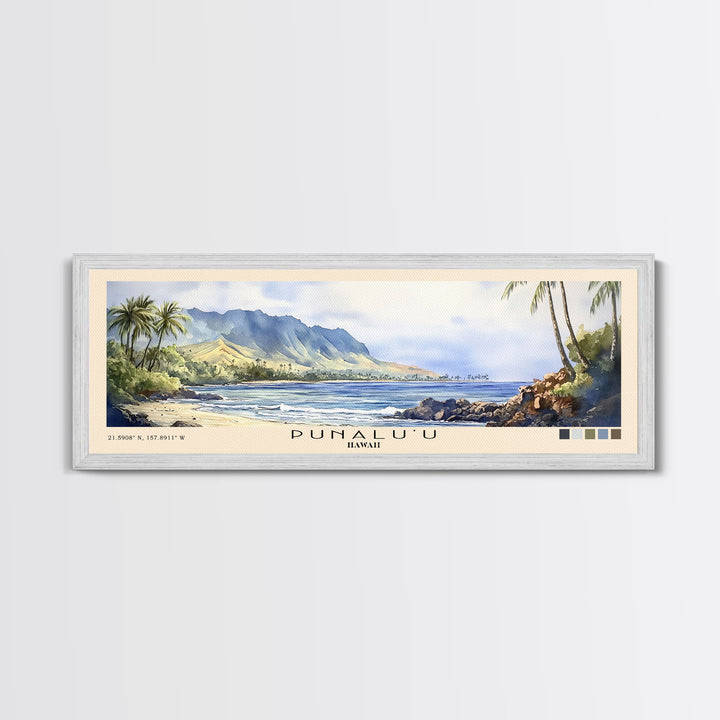 Punalu’u, Hawaii Watercolor Print, Vacation Gift, Hawaii Wall Art, Beach Painting, Beach Decor, Beach Or Lakehouse Art