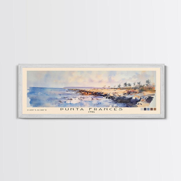 Punta Frances, Cuba Watercolor Print, Vacation Gift, Cuba Wall Art, Vacation Wall Art, Vacatation Memories, Beach Decor, Beach Or Lakehouse Art