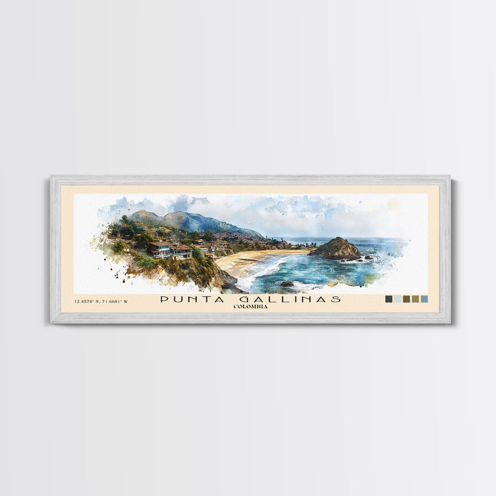 Punta Gallinas, Colombia Watercolor Print, Vacation Gift, Colombia Wall Art, Beach Painting, Beach Decor, Beach Or Lakehouse Art