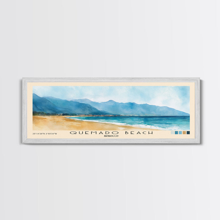 Quemado Beach, Morocco Watercolor Print, Vacation Gift, Morocco Wall Art, Vacation Wall Art, Vacatation Memories, Beach Decor, Beach Or Lakehouse Art
