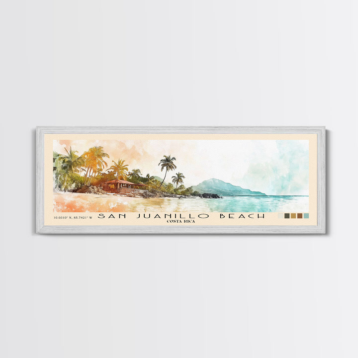 San Juanillo Beach, Costa Rica Watercolor Print, Vacation Gift, Costa Rica Wall Art, Beach Painting, Beach Decor, Beach Or Lakehouse Art