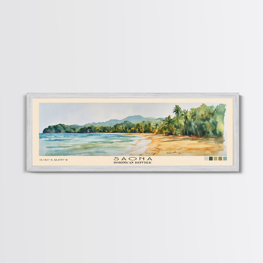 Saona, Dominican Republic Watercolor Print, Vacation Gift, Dominican Republic Wall Art, Vacation Wall Art, Vacatation Memories, Beach Decor, Beach Or Lakehouse Art