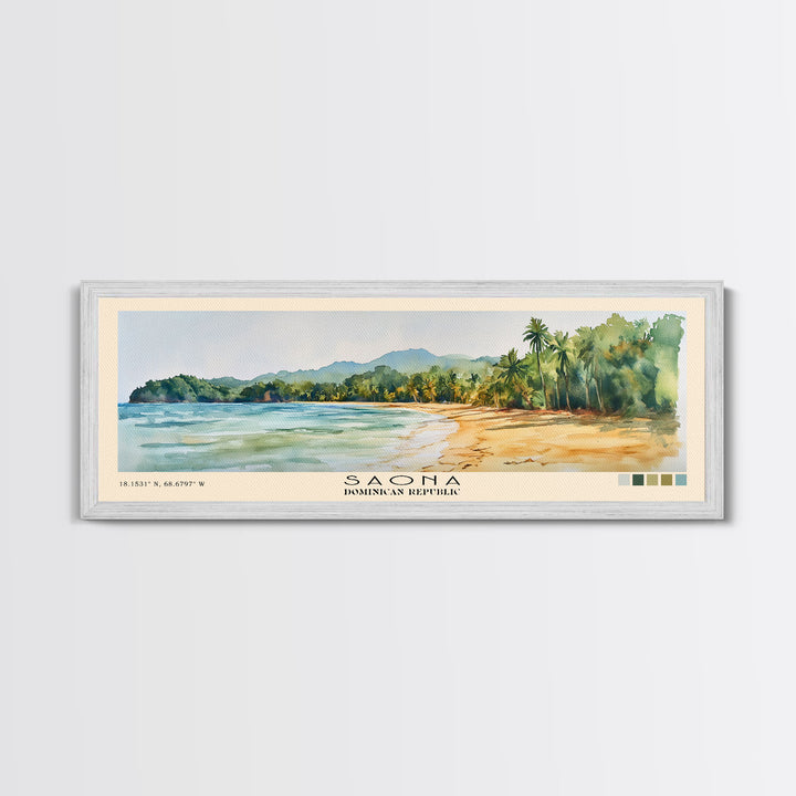 Saona, Dominican Republic Watercolor Print, Vacation Gift, Dominican Republic Wall Art, Vacation Wall Art, Vacatation Memories, Beach Decor, Beach Or Lakehouse Art