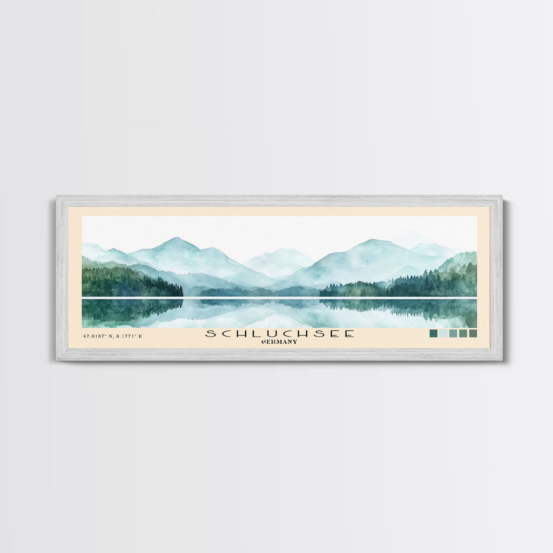 Schluchsee, Germany Watercolor Print, Vacation Gift, Germany Wall Art, Beach Painting, Beach Decor, Beach Or Lakehouse Art