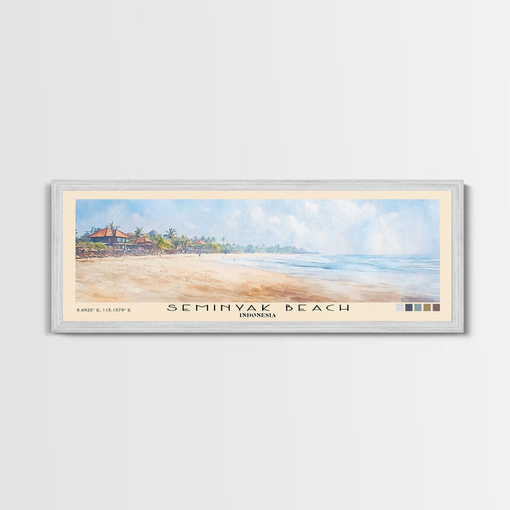 Seminyak Beach, Indonesia Watercolor Print, Vacation Gift, Indonesia Wall Art, Beach Painting, Beach Decor, Beach Or Lakehouse Art