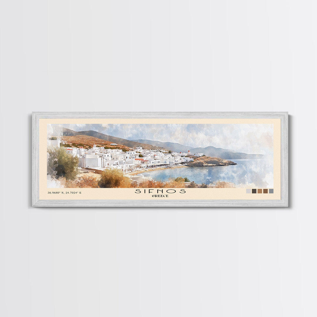 Sifnos, Greece Watercolor Print, Vacation Gift, Greece Wall Art, Beach Painting, Beach Decor, Beach Or Lakehouse Art