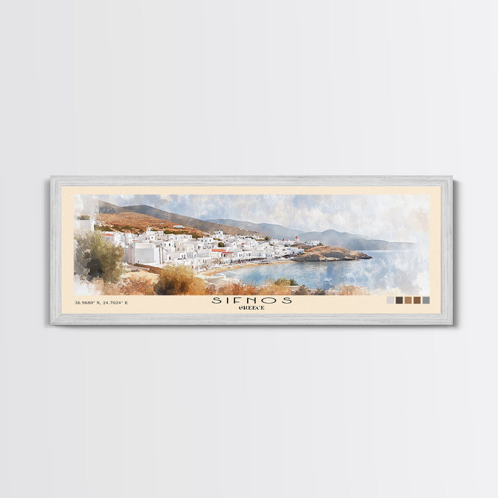 Sifnos, Greece Watercolor Print, Vacation Gift, Greece Wall Art, Beach Painting, Beach Decor, Beach Or Lakehouse Art