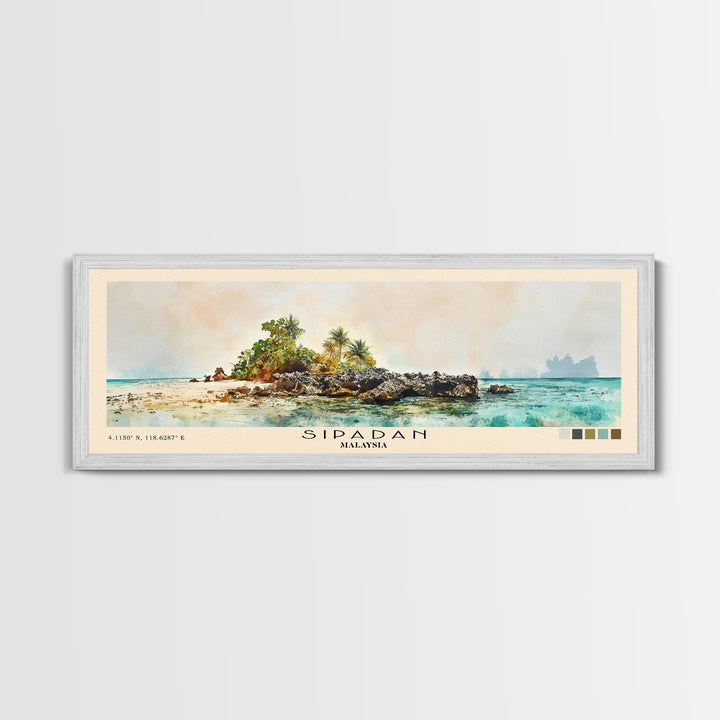 Sipadan, Malaysia Watercolor Print, Vacation Gift, Malaysia Wall Art, Vacation Wall Art, Vacatation Memories, Beach Decor, Beach Or Lakehouse Art