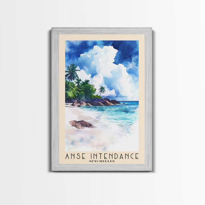 Anse Intendance, Seychelles Watercolor Print, Vacation Gift, Seychelles Wall Art, Vacation Wall Art, Vacatation Memories, Beach Decor, Beach Or Lakehouse Art