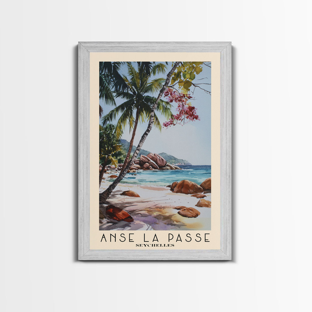 Anse La Passe, Seychelles Watercolor Print, Vacation Gift, Seychelles Wall Art, Beach Painting, Beach Decor, Beach Or Lakehouse Art