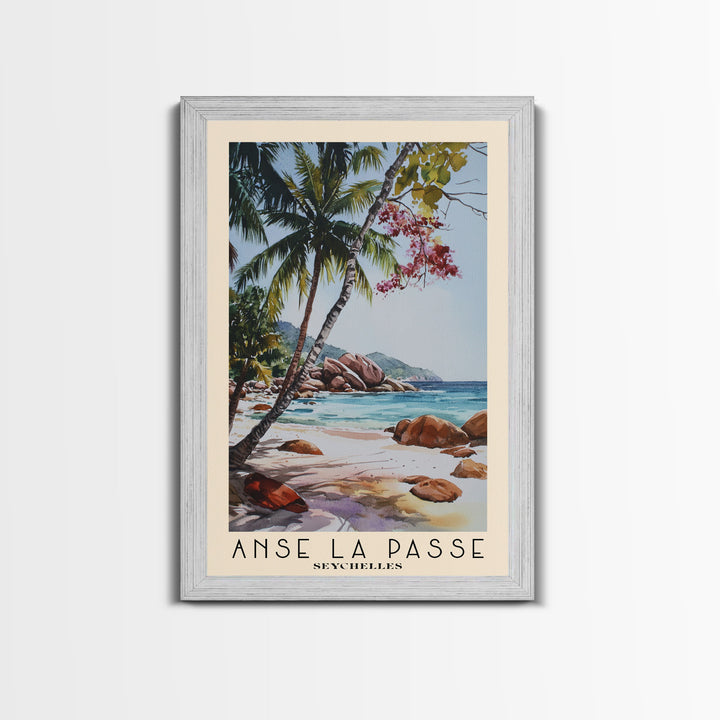 Anse La Passe, Seychelles Watercolor Print, Vacation Gift, Seychelles Wall Art, Beach Painting, Beach Decor, Beach Or Lakehouse Art