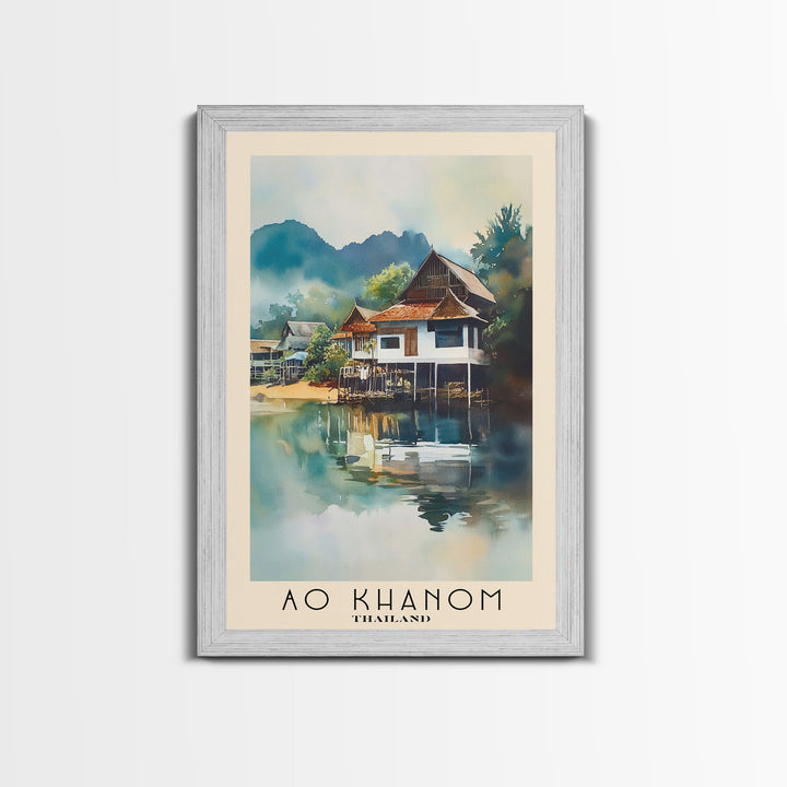Ao Khanom, Thailand Watercolor Print, Vacation Gift, Thailand Wall Art, Vacation Wall Art, Vacatation Memories, Beach Decor, Beach Or Lakehouse Art