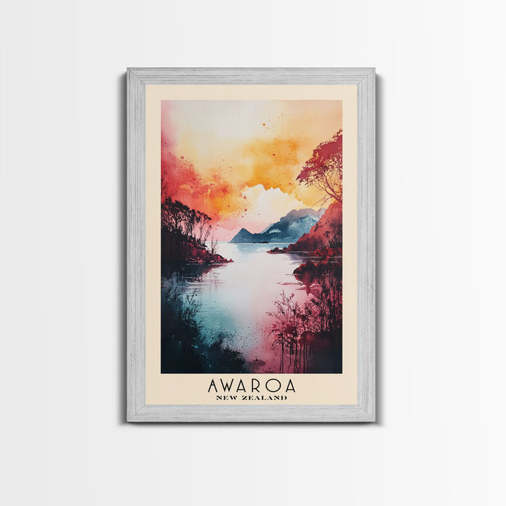 Awaroa, New Zealand Watercolor Print, Vacation Gift, New Zealand Wall Art, Vacation Wall Art, Vacatation Memories, Beach Decor, Beach Or Lakehouse Art
