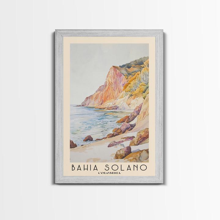 Bahia Solano, Colombia Watercolor Print, Vacation Gift, Colombia Wall Art, Beach Painting, Beach Decor, Beach Or Lakehouse Art