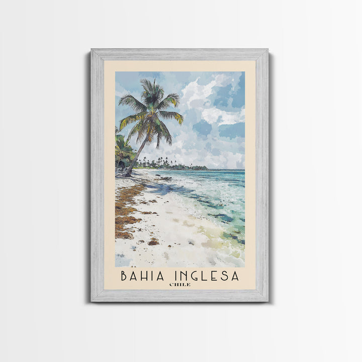 Bahia Inglesa, Chile Watercolor Print, Vacation Gift, Chile Wall Art, Vacation Wall Art, Vacatation Memories, Beach Decor, Beach Or Lakehouse Art
