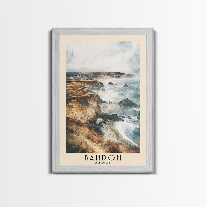 Bandon, Oregon Watercolor Beach Print, Vacation Gift, Oregon Wall Art, Beach Painting, Beach Decor, Beach Painting