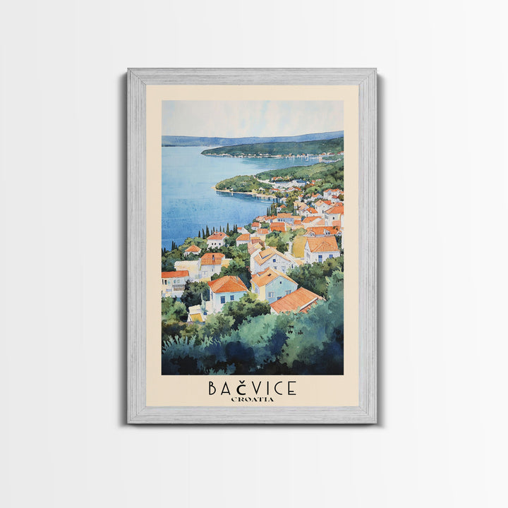 Bačvice, Croatia Watercolor Beach Print, Vacation Gift, Croatia Wall Art, Beach Painting, Beach Decor, Beach Painting