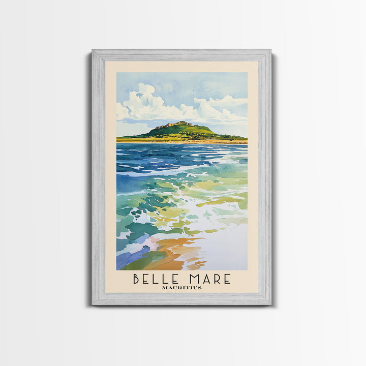 Belle Mare, Mauritius Watercolor Print, Vacation Gift, Mauritius Wall Art, Vacation Wall Art, Vacatation Memories, Beach Decor, Beach Or Lakehouse Art