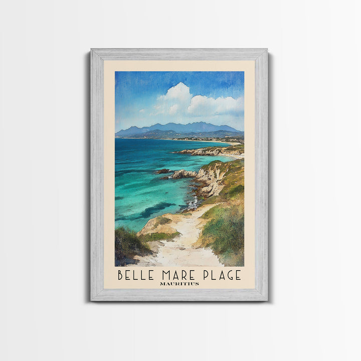 Belle Mare Plage, Mauritius Watercolor Print, Vacation Gift, Mauritius Wall Art, Beach Painting, Beach Decor, Beach Or Lakehouse Art
