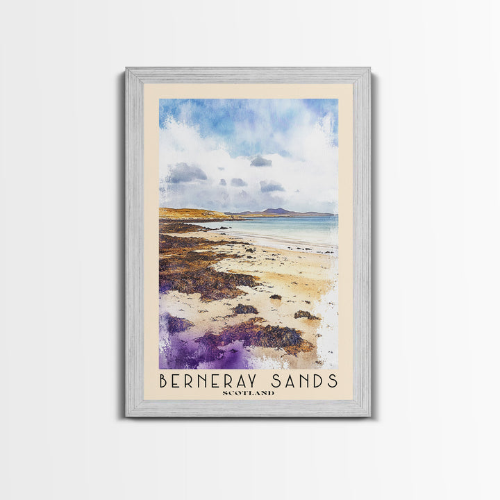 Berneray Sands, Scotland Watercolor Print, Vacation Gift, Scotland Wall Art, Vacation Wall Art, Vacatation Memories, Beach Decor, Beach Or Lakehouse Art